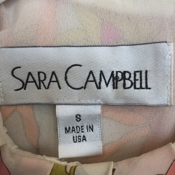 sara Campbell silk dress floral print fully lined - Picture 9 of 10
